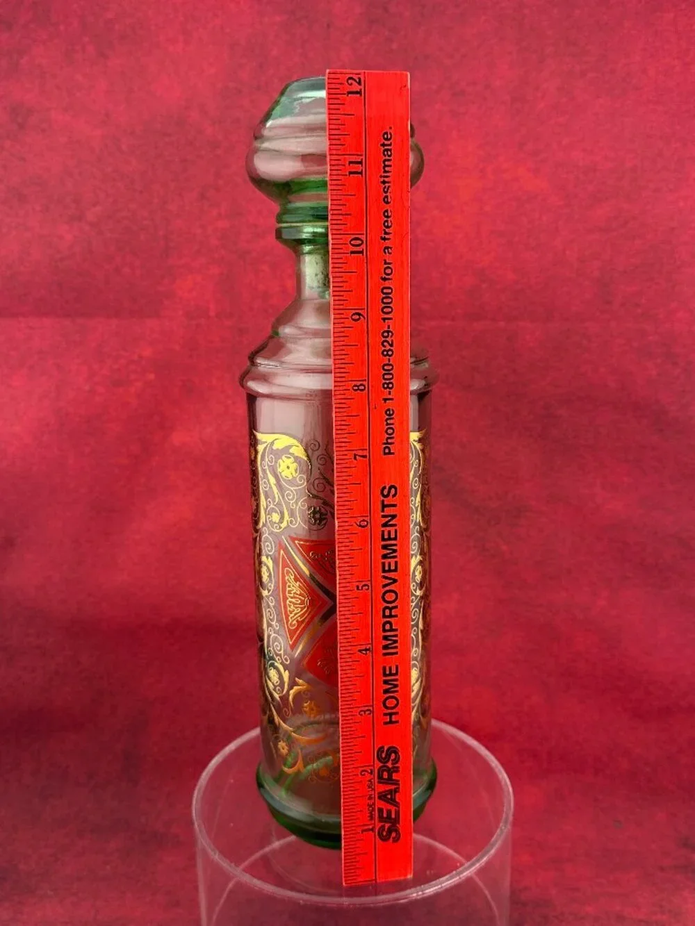 VINTAGE OLD FITZGERALD KENTUCKY WHISKEY DECANTER w/ UNIQUE GLASS STOPER 12